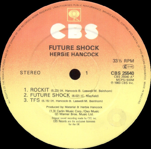 Herbie Hancock : Future Shock (LP, Album)