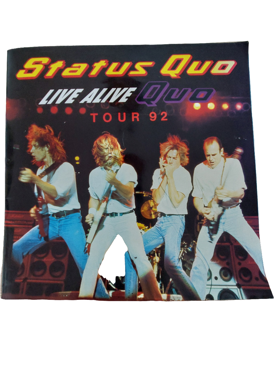 Status Quo Live Alive Quo Tour 92 Programme