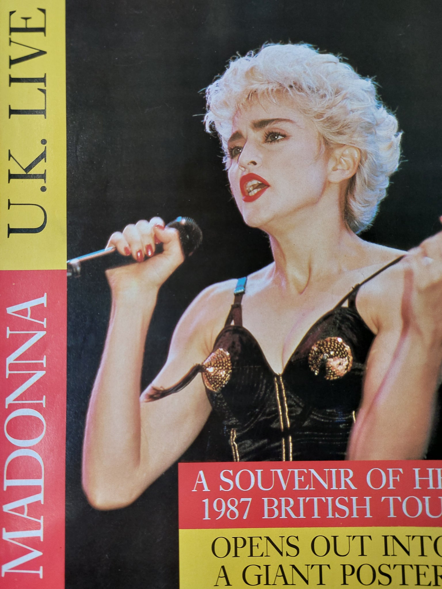 MADONNA UK LIVE SOUVENIR 1987 BRITISH TOUR GIANT POSTER FOLD OUT