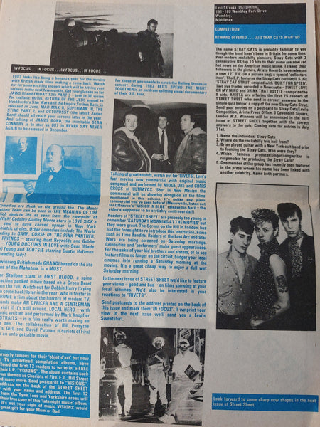 DAVID BOWIE serious moonlight Tour 1983 SOUVENIR. Plus Street Sheet first edition featuring Bowie