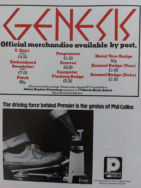 Genesis - In Concert 1980 Tour Programme