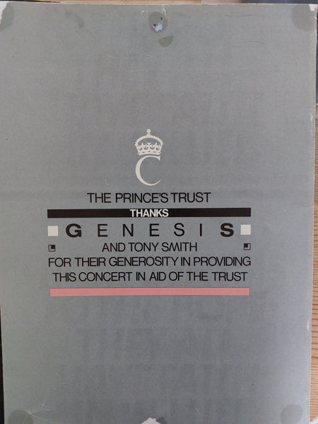 Genesis 1984 Mama Tour Birmingham NEC Concert Programme (UK) Princes Trust