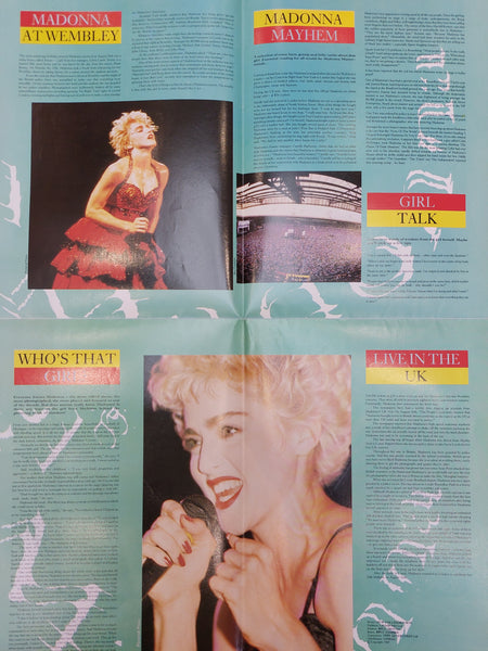 MADONNA UK LIVE SOUVENIR 1987 BRITISH TOUR GIANT POSTER FOLD OUT