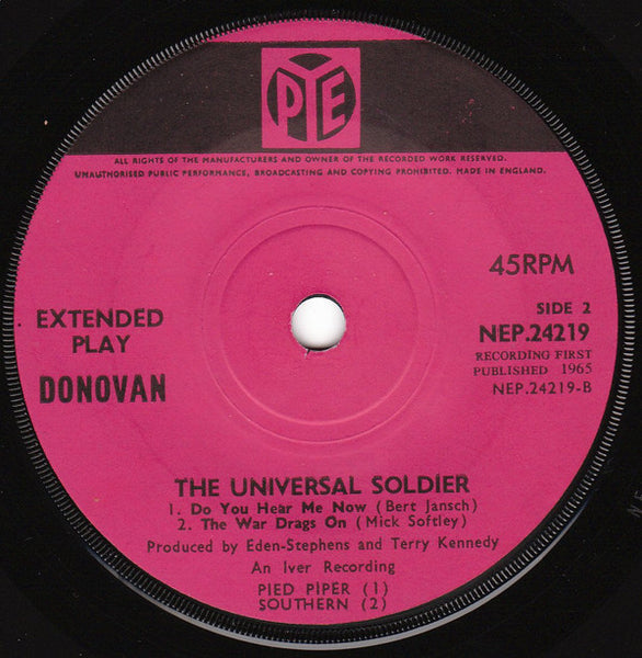 Donovan : The Universal Soldier (7", EP, Mono)