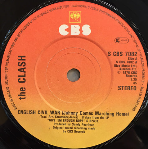 The Clash : English Civil War (Johnny Comes Marching Home) (7", Single, RP)