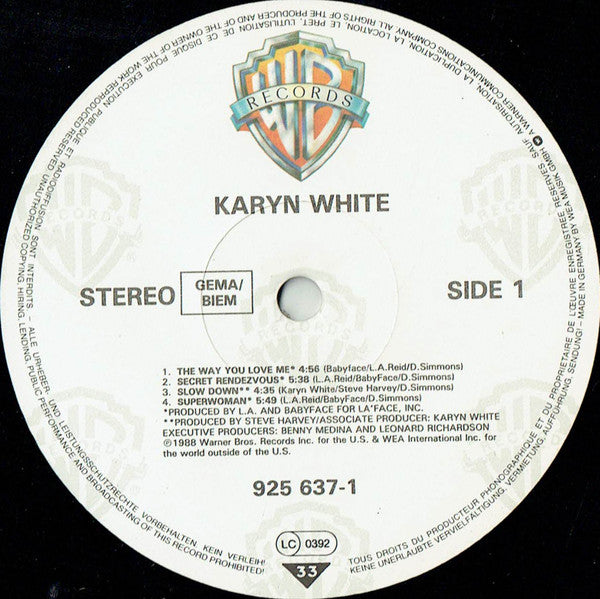 Karyn White : Karyn White (LP, Album)