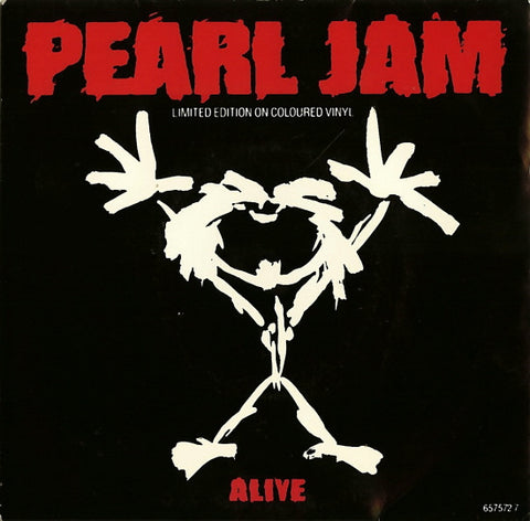 Pearl Jam : Alive (7", Single, Ltd, Whi)