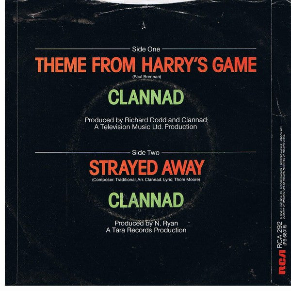 Clannad : Theme From Harry's Game (7", Single, Kno)