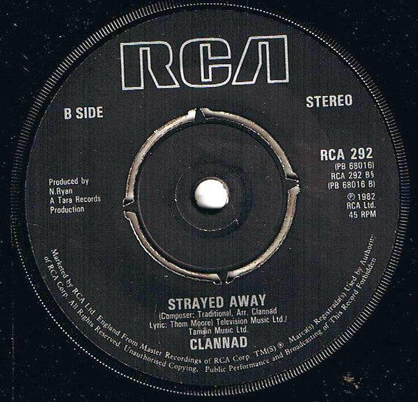 Clannad : Theme From Harry's Game (7", Single, Kno)