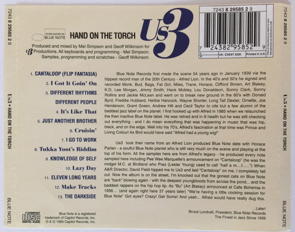 Us3 : Hand On The Torch (CD, Album, RE)