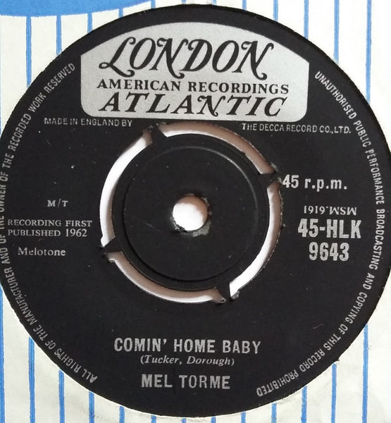 Mel Tormé : Comin' Home Baby (7", Single, RP)