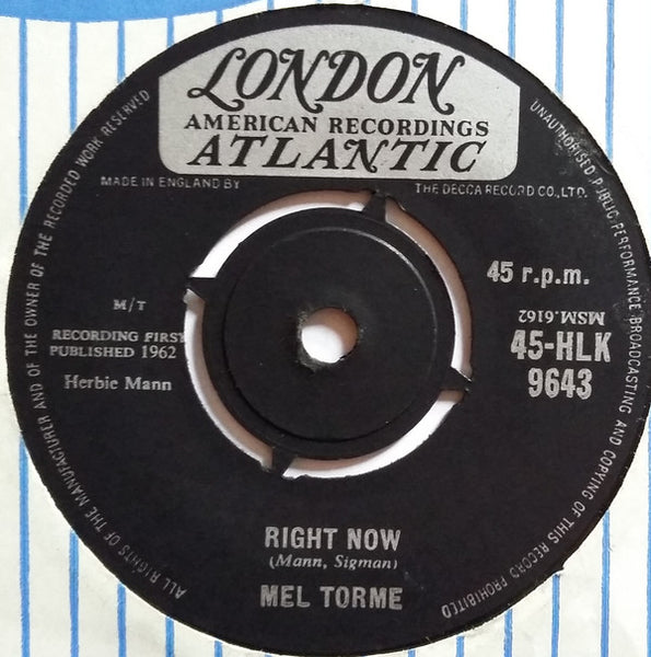 Mel Tormé : Comin' Home Baby (7", Single, RP)