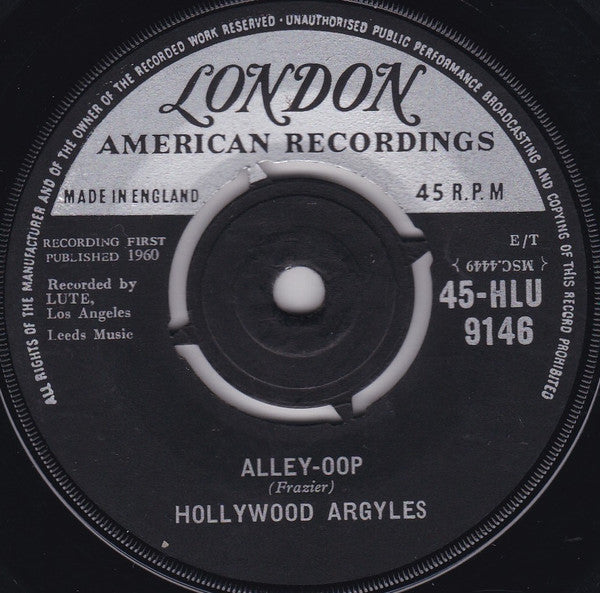 Hollywood Argyles : Alley-Oop / Sho' Know A Lot About Love (7")