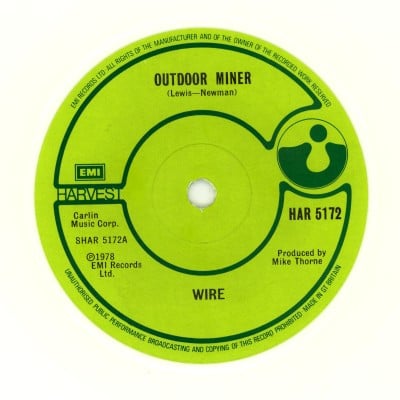 Wire : Outdoor Miner (7", Single, Ltd, Whi)