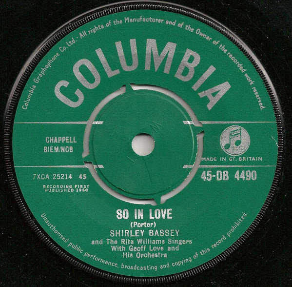 Shirley Bassey With The Rita Williams Singers And Geoff Love & His Orchestra : As Long As He Needs Me (7", Gre)