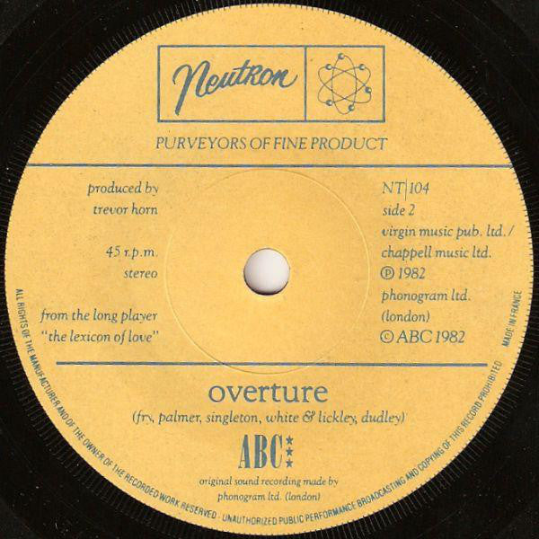 ABC : All Of My Heart / Overture (From The Lexicon Of Love) (7", Single, Pap)