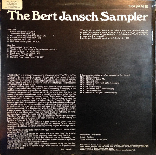 Bert Jansch : The Bert Jansch Sampler (LP, Comp)