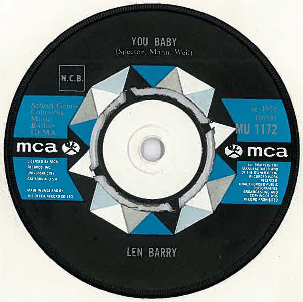 Len Barry : 1-2-3 / You Baby (7", Single, RE)