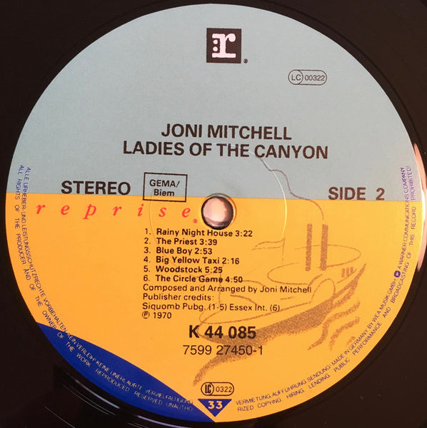 Joni Mitchell : Ladies Of The Canyon (LP, Album, RE, 180)