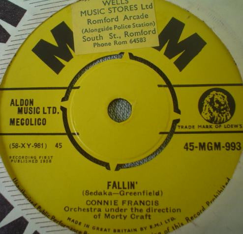 Connie Francis : I'll Get By / Fallin' (7")