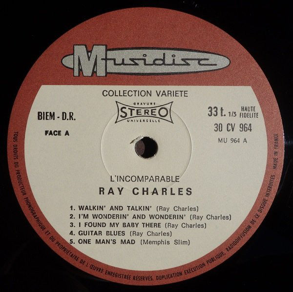 Ray Charles : L'Incomparable (LP, Album, Comp)