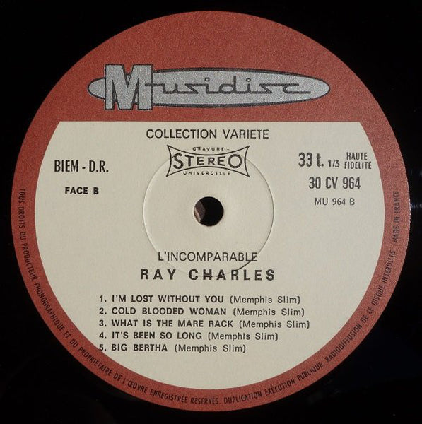 Ray Charles : L'Incomparable (LP, Album, Comp)