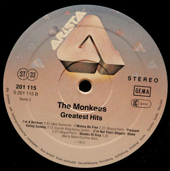 The Monkees : Greatest Hits (LP, Comp, RE)