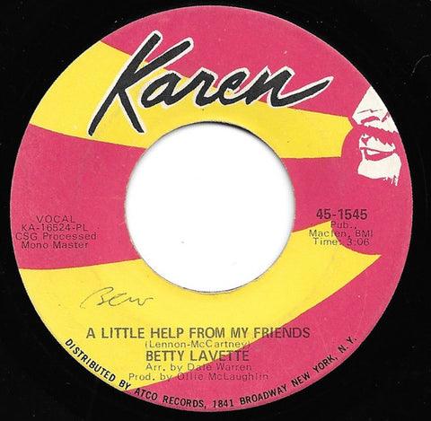 Bettye Lavette : A Little Help From My Friends / Hey Love (7", Single, PL)