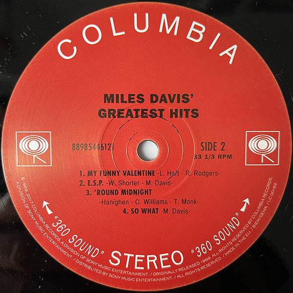 Miles Davis : Miles Davis' Greatest Hits (LP, Comp, RE, 150)