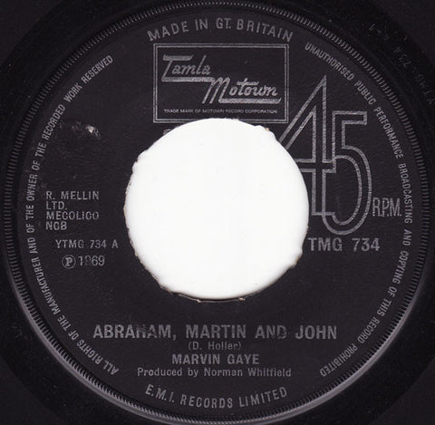 Marvin Gaye : Abraham, Martin And John (7", Single, Pus)