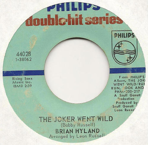 Brian Hyland : The Joker Went Wild / Holiday For Clowns (7")