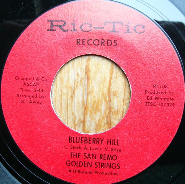 San Remo Golden Strings : I'm Satisfied / Blueberry Hill (7", Single, Mono, Styrene, Pit)