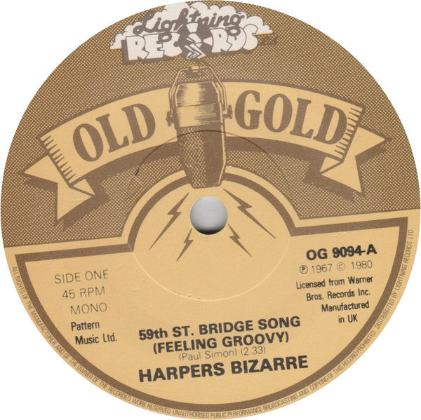 Harpers Bizarre : 59th Street Bridge Song (Feelin' Groovy) / Anything Goes (7", Mono, RE)