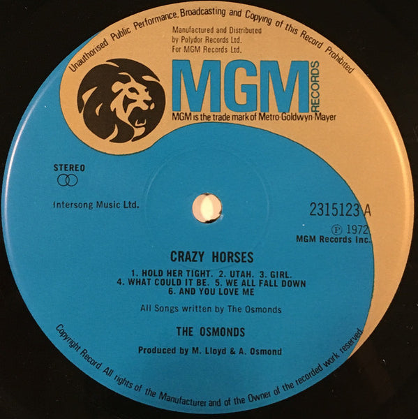 The Osmonds : Crazy Horses (LP, Album)