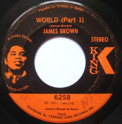 James Brown : World (7", Single, Mon)