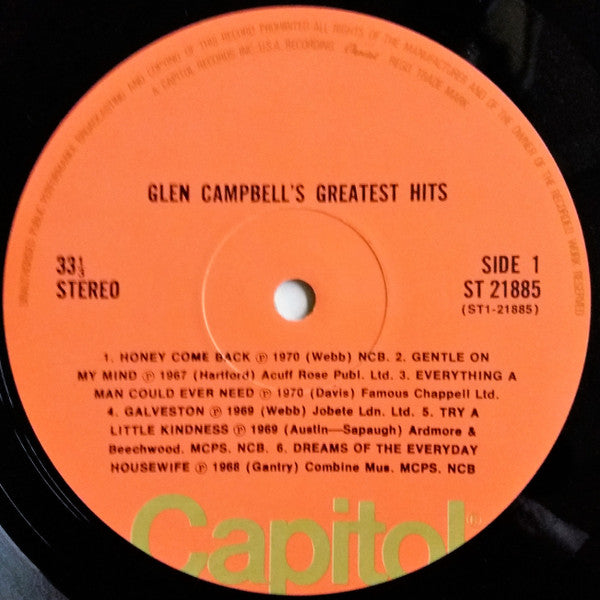 Glen Campbell : Glen Campbell's Greatest Hits (LP, Comp)