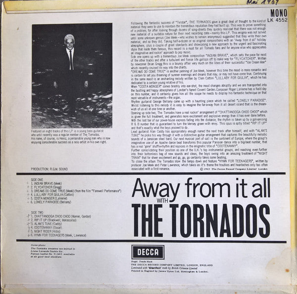 The Tornados : Away From It All (LP, Album, Mono)