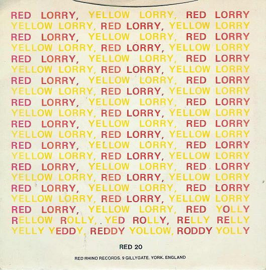 Red Lorry Yellow Lorry : Beating My Head / I'm Still Waiting (7", Single)