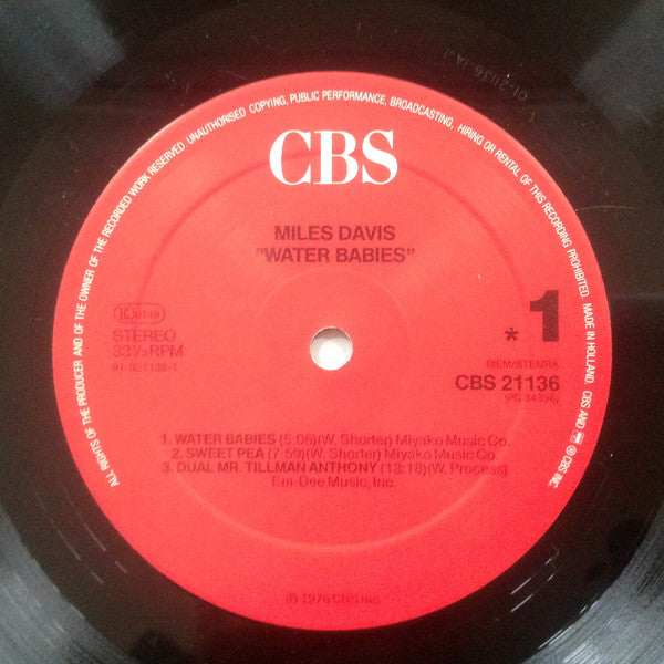 Miles Davis : Water Babies (LP, Album, RE)