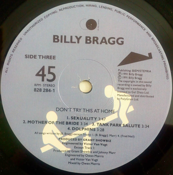 Billy Bragg : Don't Try This At Home (2xLP, Album)