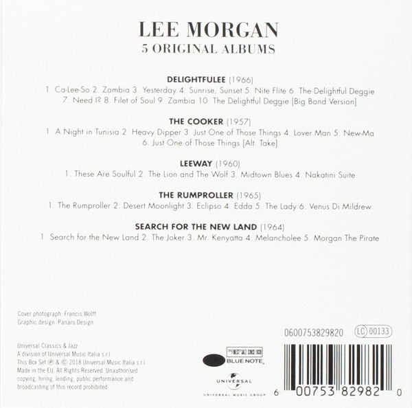 Lee Morgan : 5 Original Albums (5xCD, Album, RE, RM + Box, Comp)