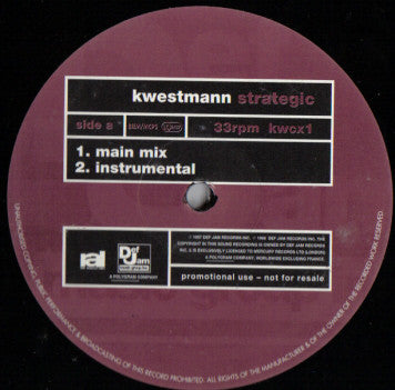 Kwestmann : Strategic (12", Promo)