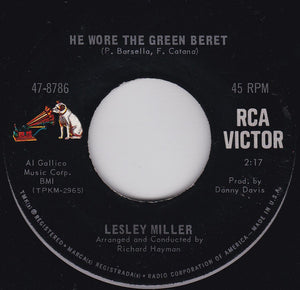 Lesley Miller : He Wore The Green Beret (7", Ind)