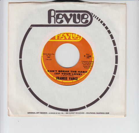 Frankie Vance : Can't Break The Habit (Of Your Love) / Do You Hear Me Baby? (Is Your Phone Line Clear?) (7", Single, Styrene)