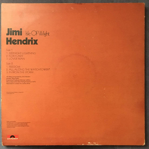 Jimi Hendrix : Isle Of Wight (LP, Album)