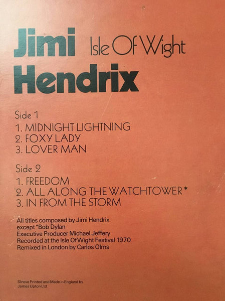 Jimi Hendrix : Isle Of Wight (LP, Album)