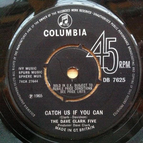 The Dave Clark Five : Catch Us If You Can (7", Single)