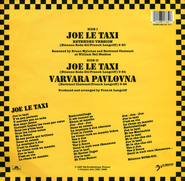 Vanessa Paradis : Joe Le Taxi (12")