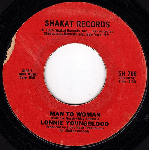 Lonnie Youngblood : Man To Woman (7")