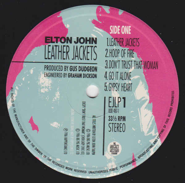 Elton John : Leather Jackets (LP, Album)